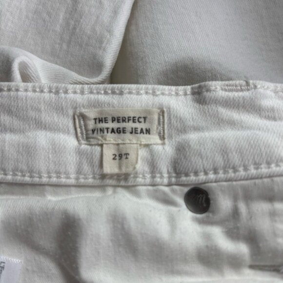 Madewell White Prefect Vintage Straight Cut Jeans - 29T - Picture 4 of 8